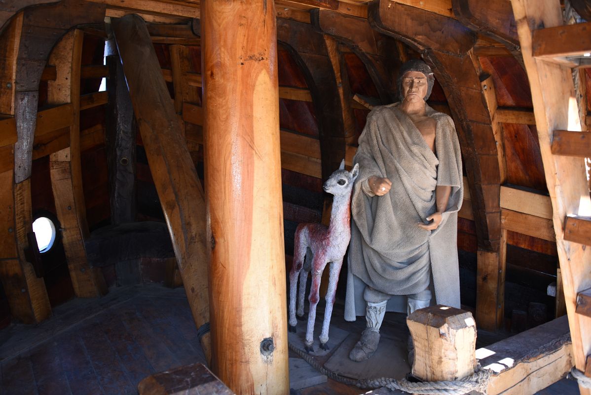 17A Display Of Pablo The First Native American To Be Baptised in Chile On Nao Victoria Replica Commanded By Ferdinand Magellan Near Punta Arenas Chile